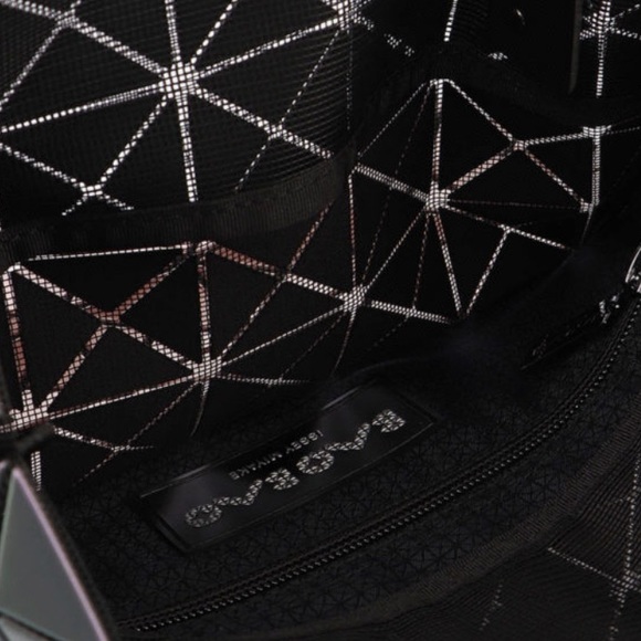 Bao Bao Issey Miyake Platinum Mermaid Tote Purple and Beige 10.75” x 10.75” - Picture 6 of 13